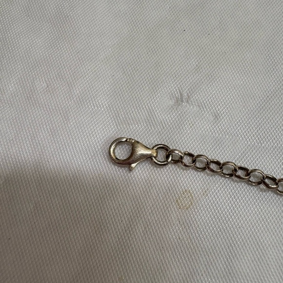 Sterling Silver Evil Eye Glass Bead Chain Bracelet 7.25” - Picture 9 of 9